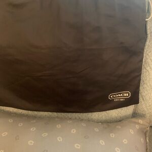 Coach dust storage bag like new size 19 by 15 satin fabric draw string close